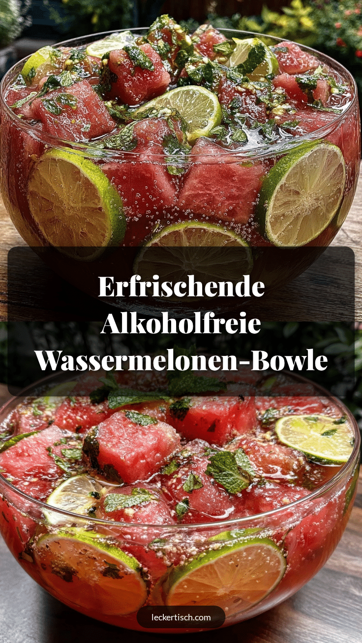 alkoholfreie Wassermelonen-Bowle recipe