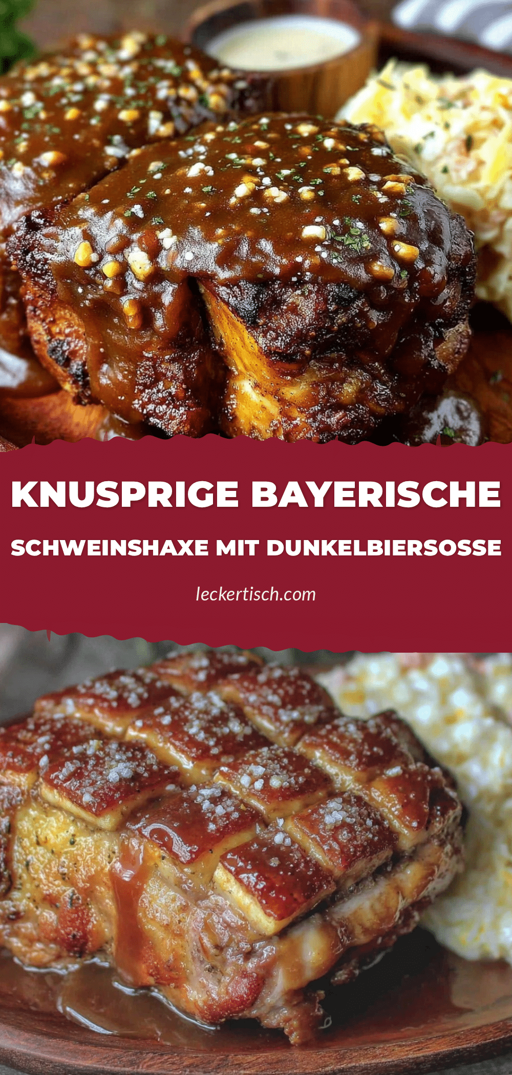 bayerische Schweinshaxe Dunkelbiersoße recipe