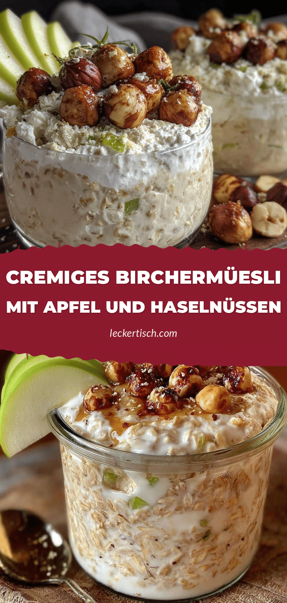 Birchermüesli mit Apfel und Haselnüssen recipe