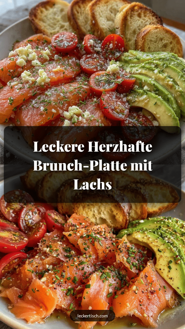 Brunch-Platte mit Lachs und Avocado recipe