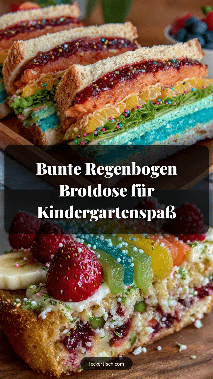 bunte Regenbogen Brotdose Kindergarten recipe