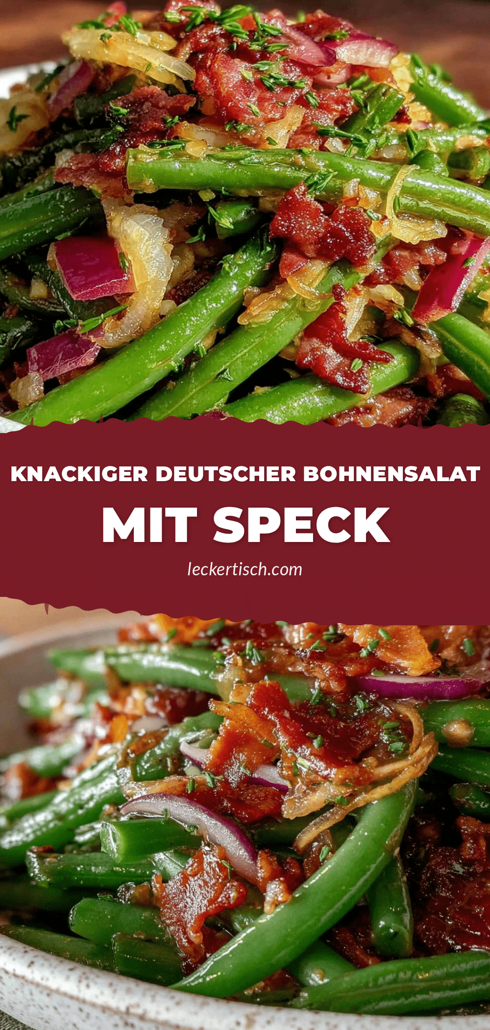 deutscher Bohnensalat mit Speck recipe