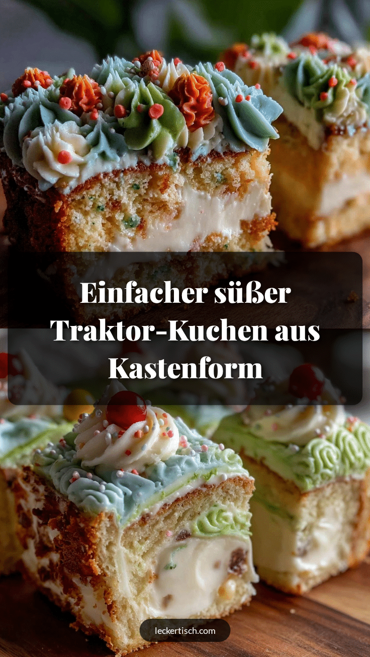 einfacher traktor-kuchen aus kastenform recipe