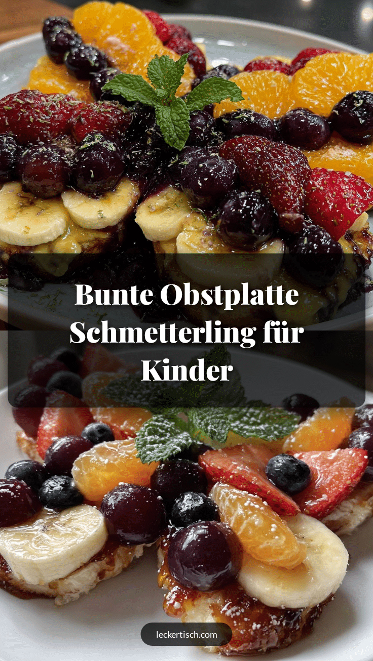 frische Obstplatte Schmetterling für Kinder recipe