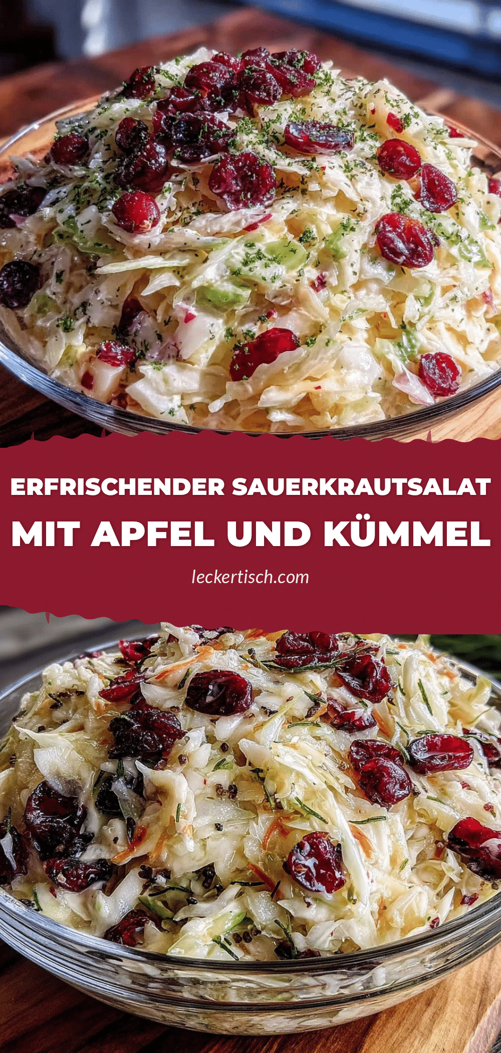 frischer kalter deutscher Sauerkrautsalat recipe