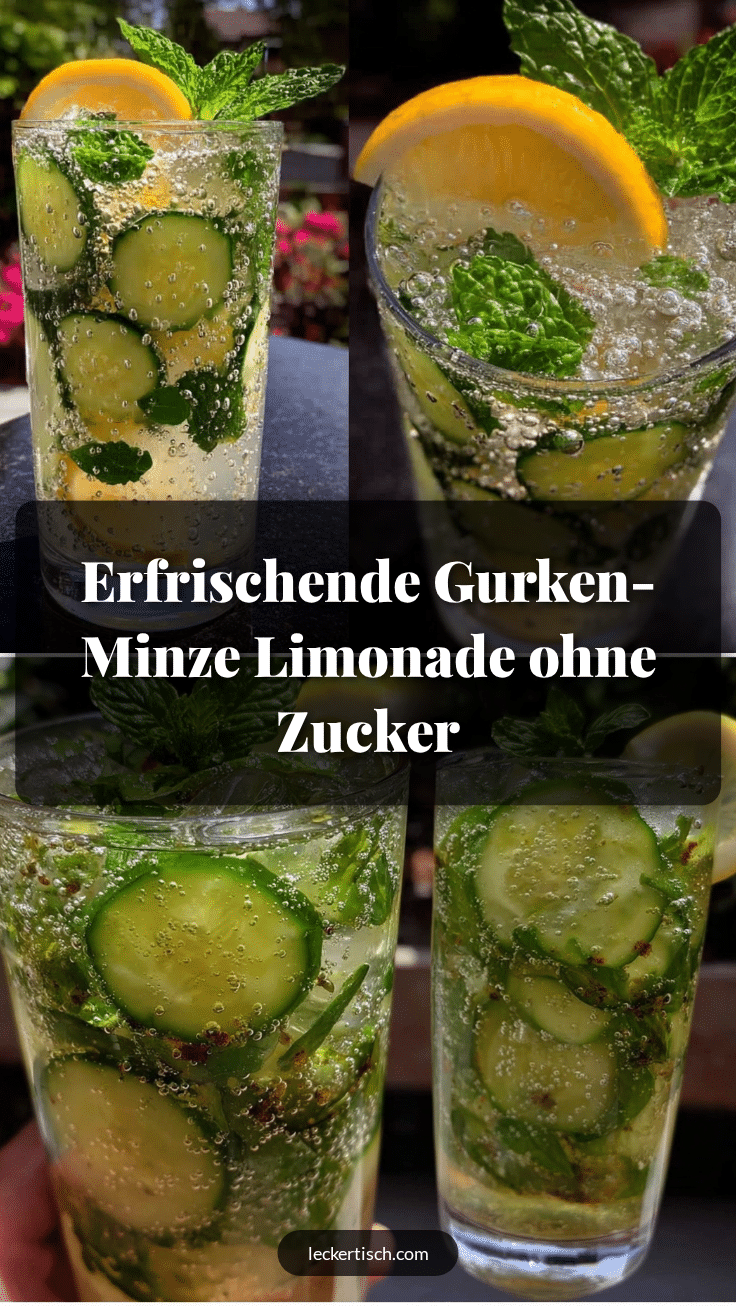 Gurken-Minze-Limonade ohne Zucker recipe