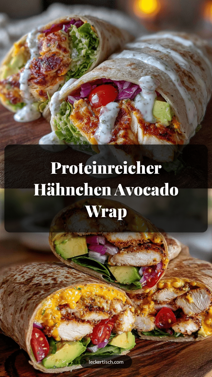 High-Protein-Wrap mit Hähnchen und Avocado recipe