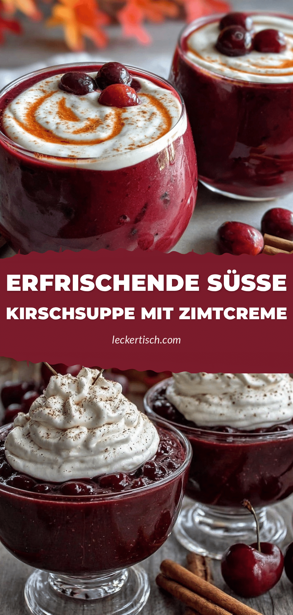 Kirschsuppe mit Zimtcreme recipe