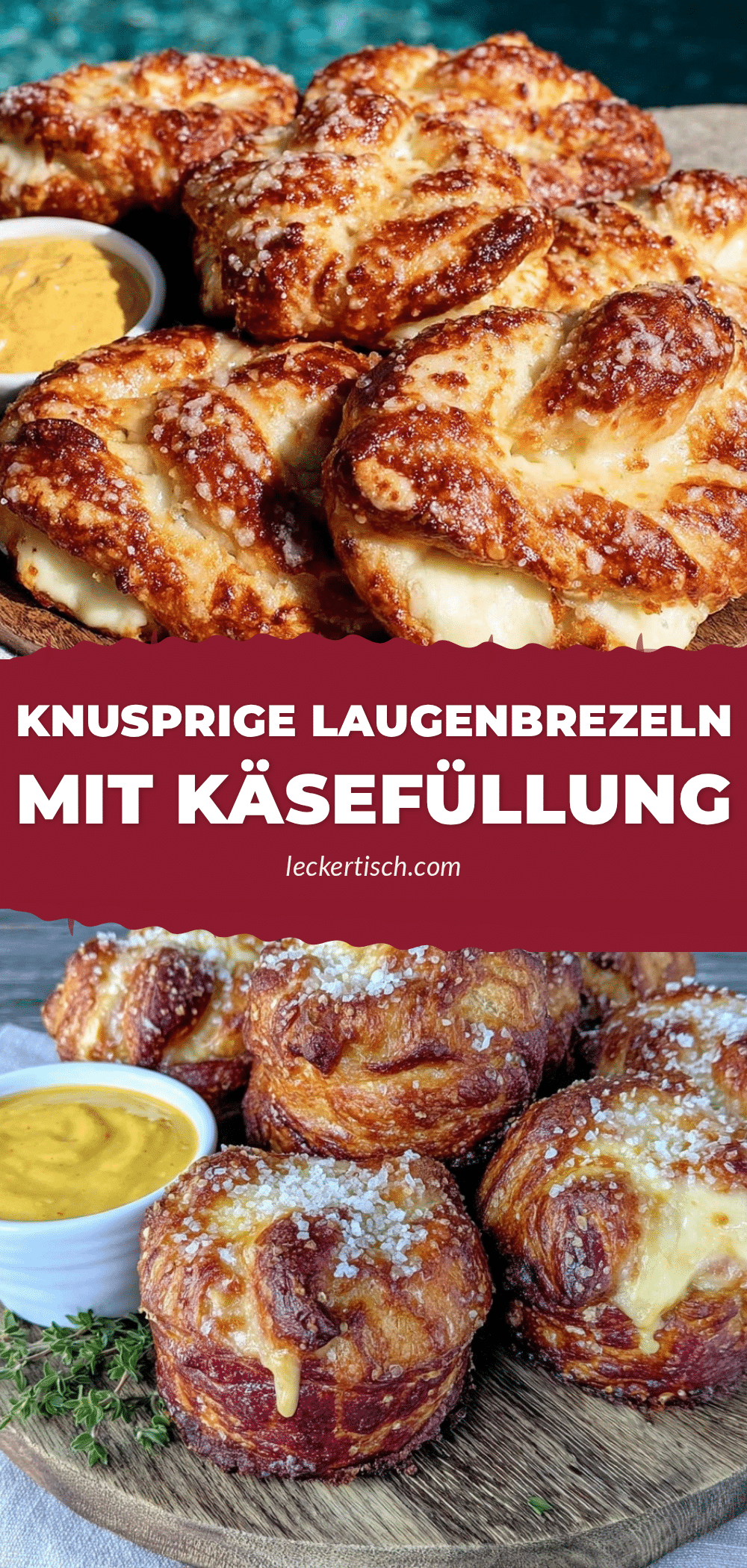Laugenbrezeln mit Käsefüllung recipe