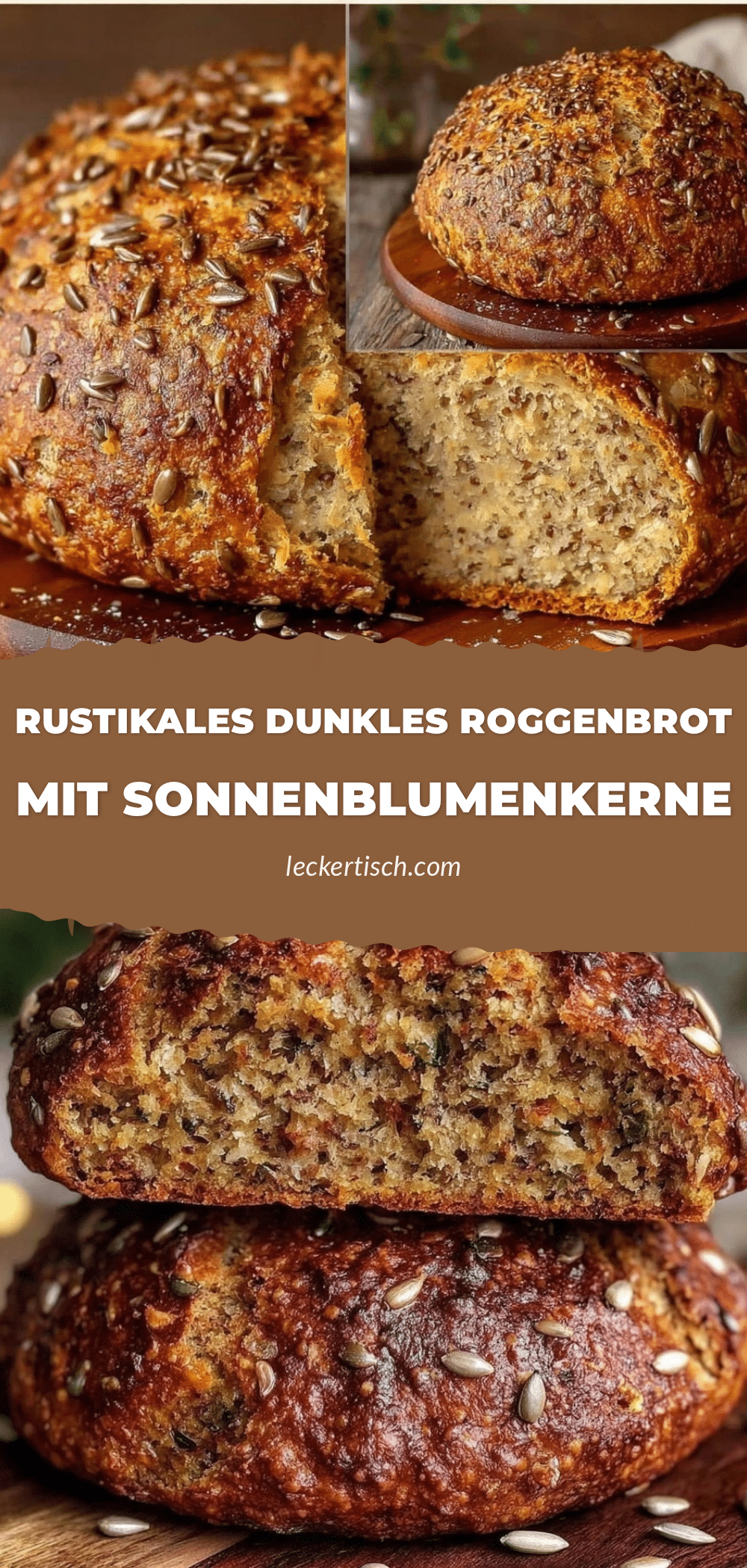rustikales dunkles Roggenbrot recipe