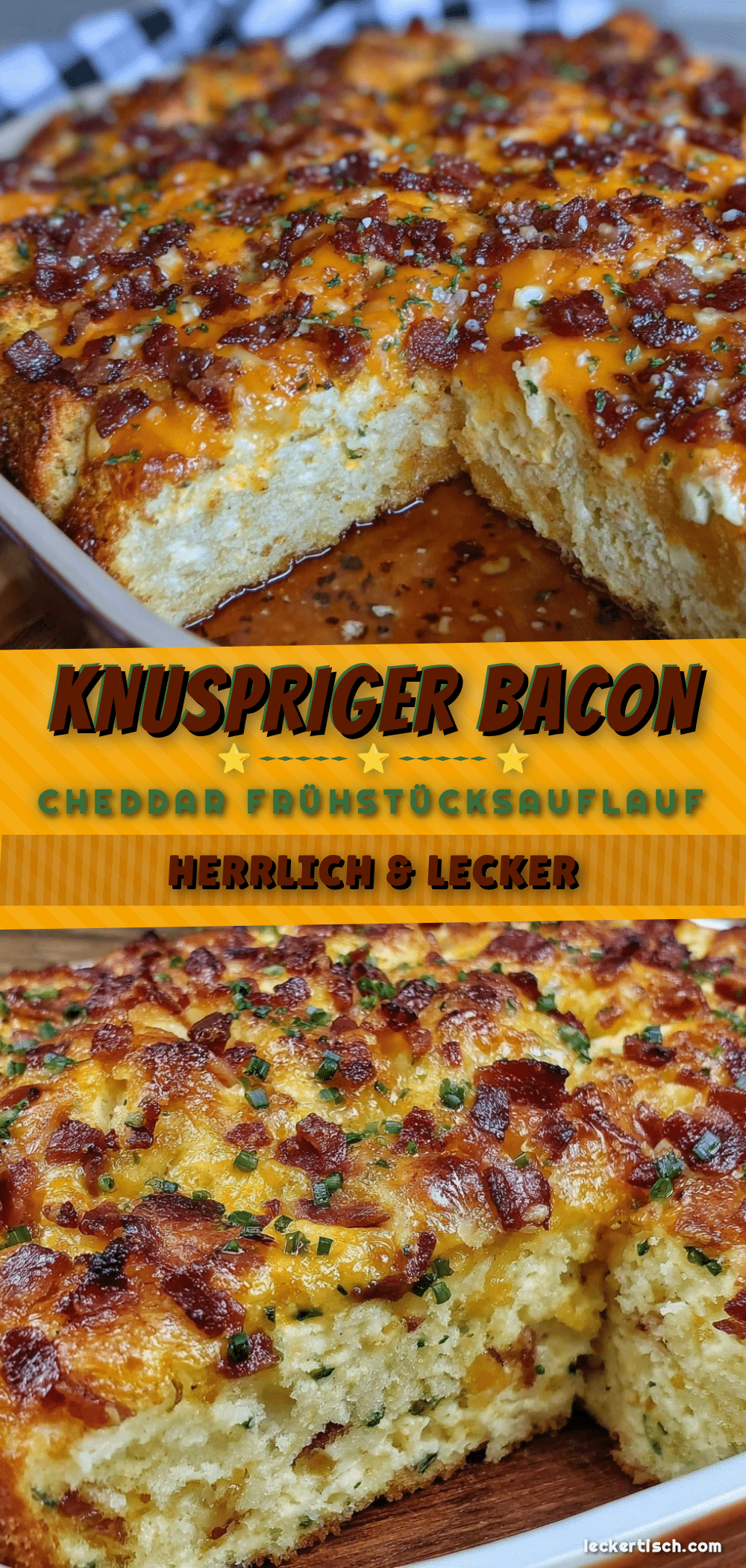 Bacon-Cheddar Frühstücksauflauf recipe