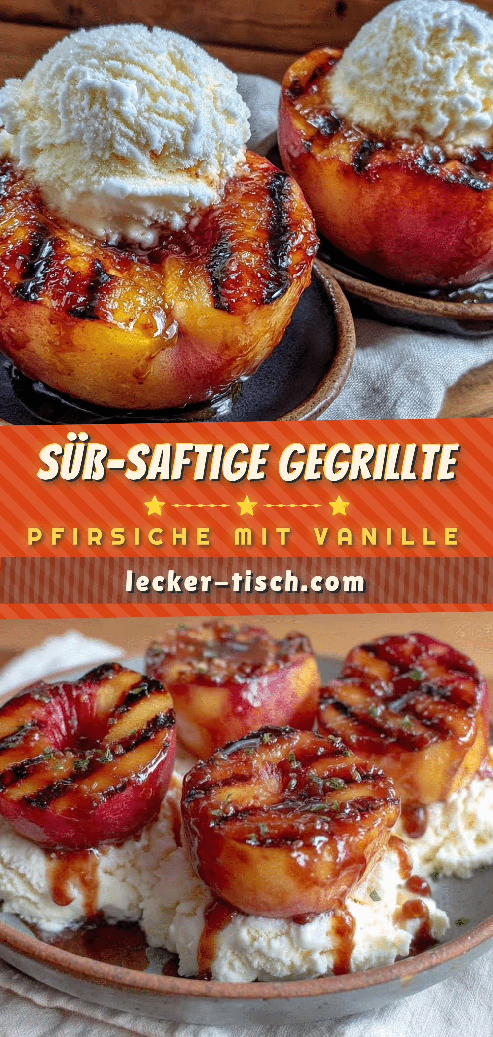 balsamico glasierte gegrillte pfirsiche recipe