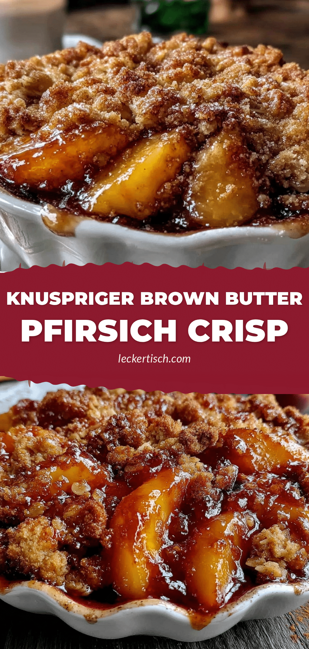 Brown Butter Pfirsich Crisp recipe