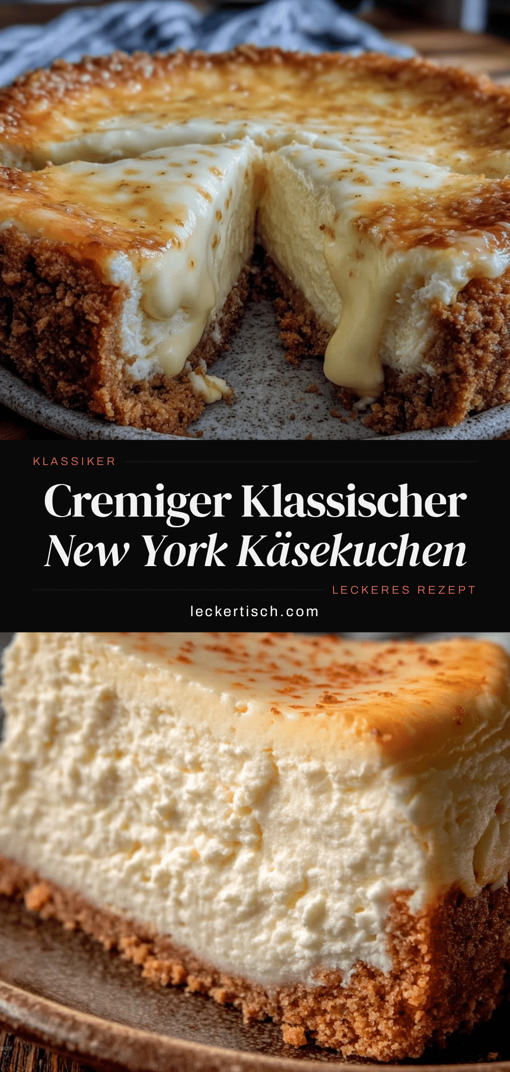 cremiger klassischer Käsekuchen New York Style recipe