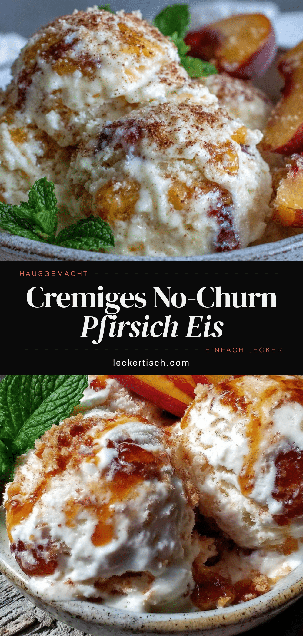 cremiges No-Churn Pfirsich Eis recipe