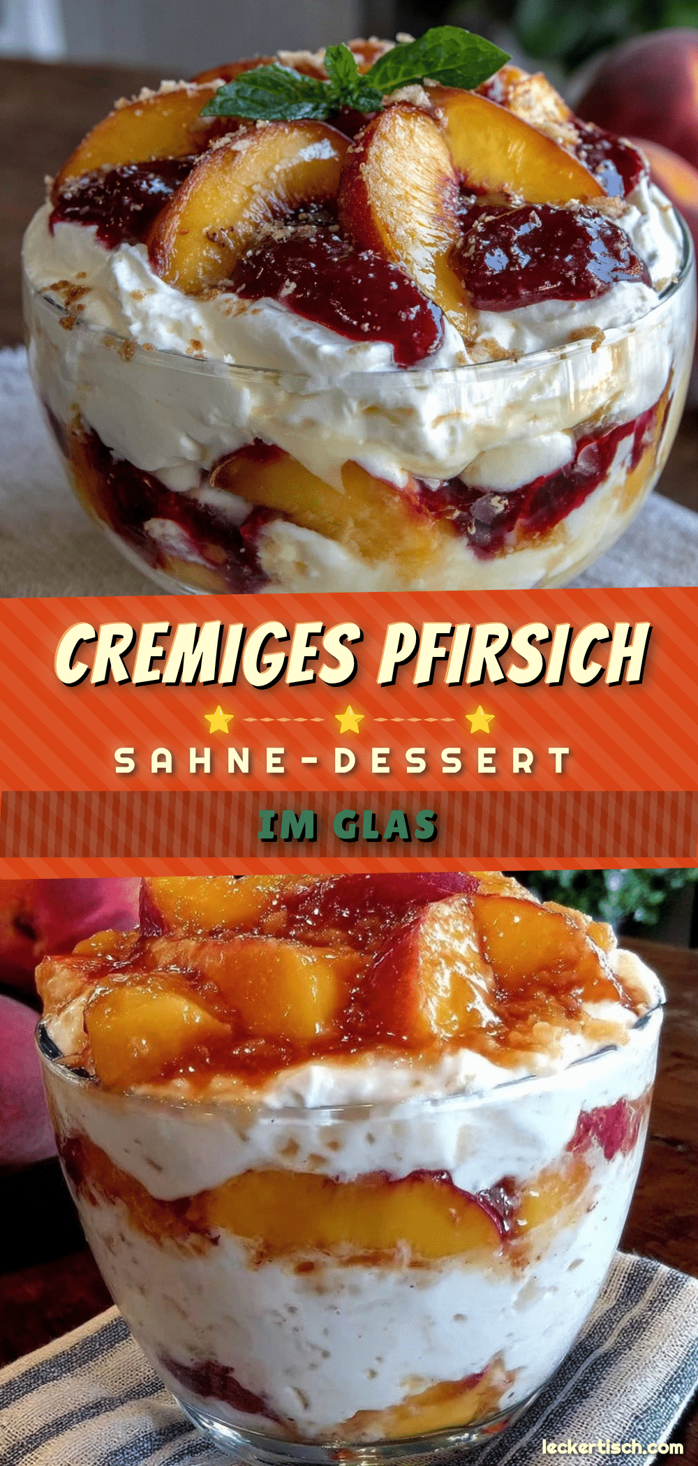 cremiges Pfirsich-Sahne-Dessert recipe