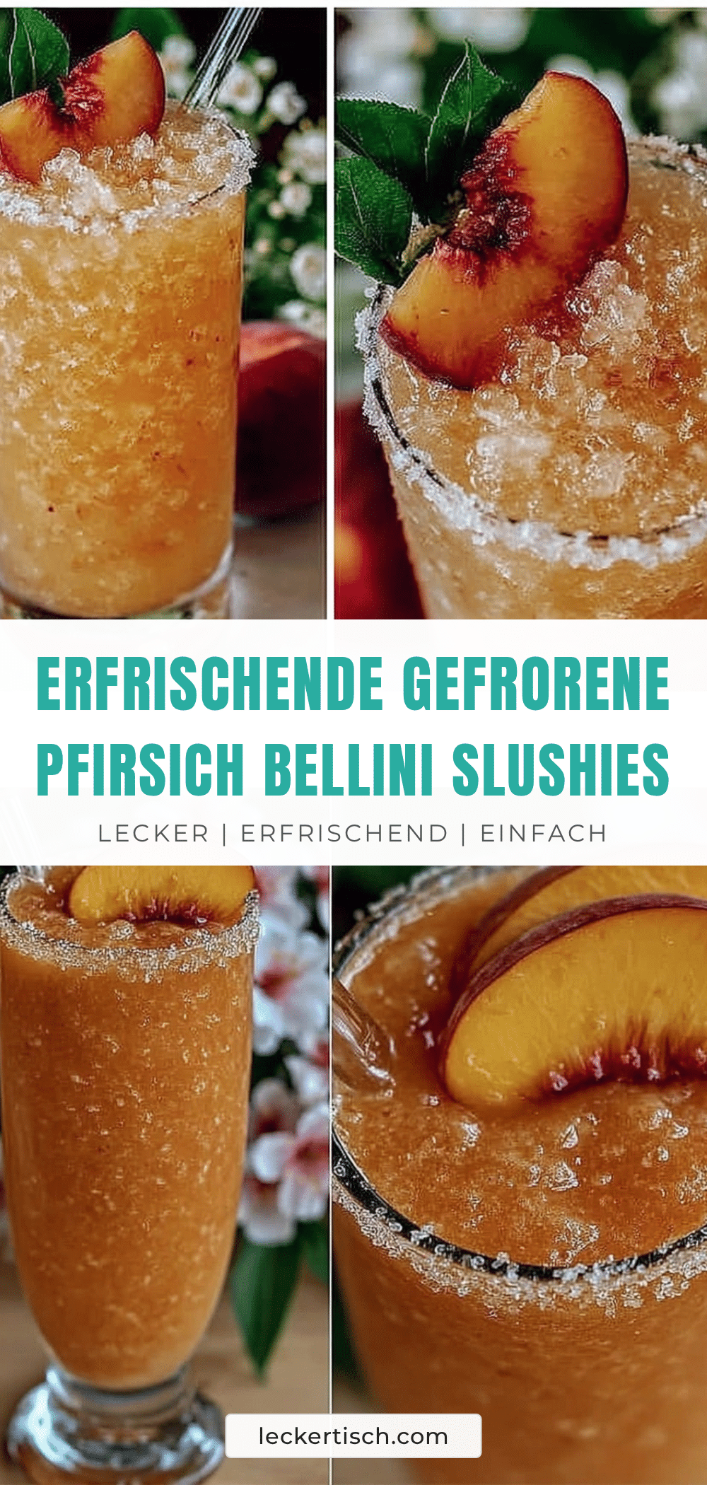 Gefrorene Pfirsich Bellini Slushies recipe