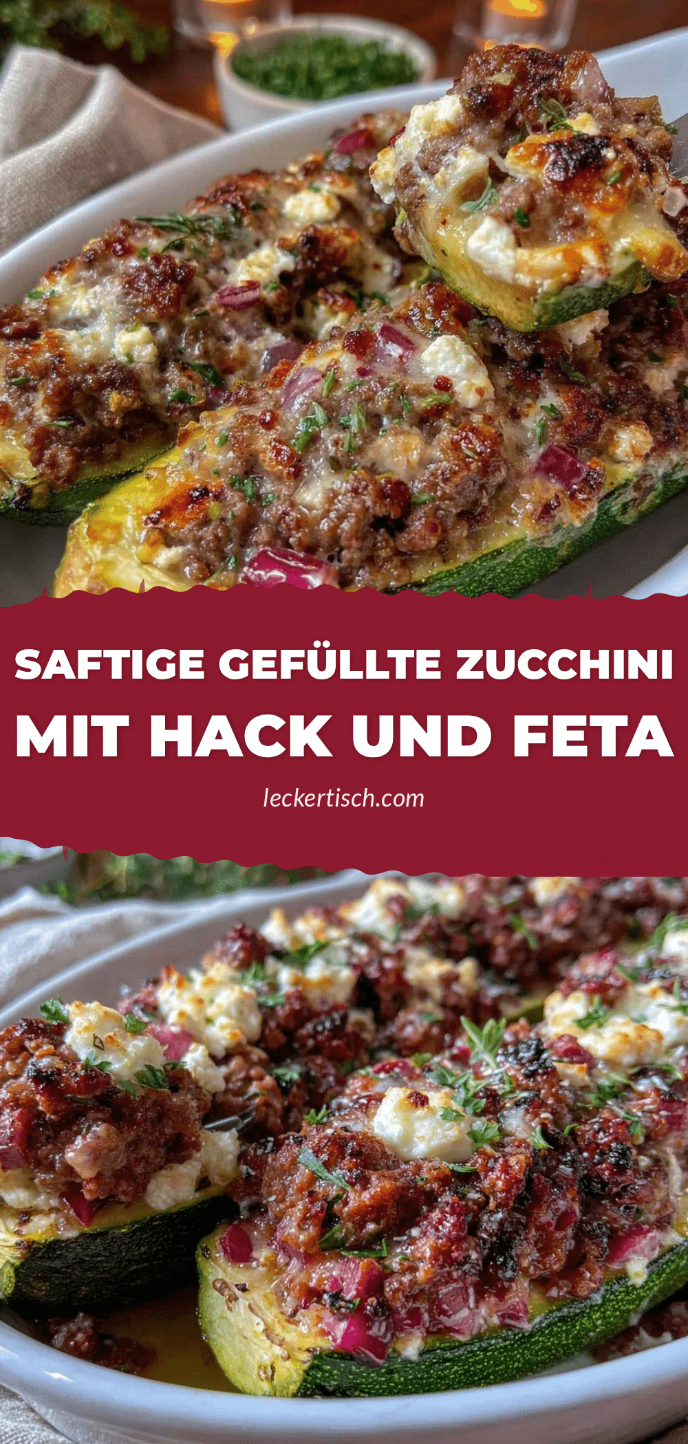 gefüllte zucchini mit hackfleisch und feta recipe