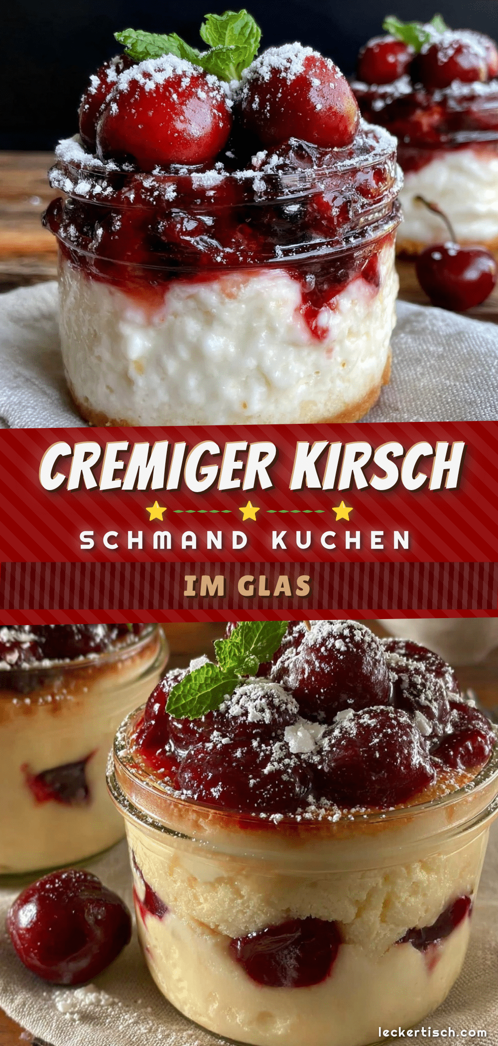 Kirsch-Schmand-Kuchen im Glas recipe