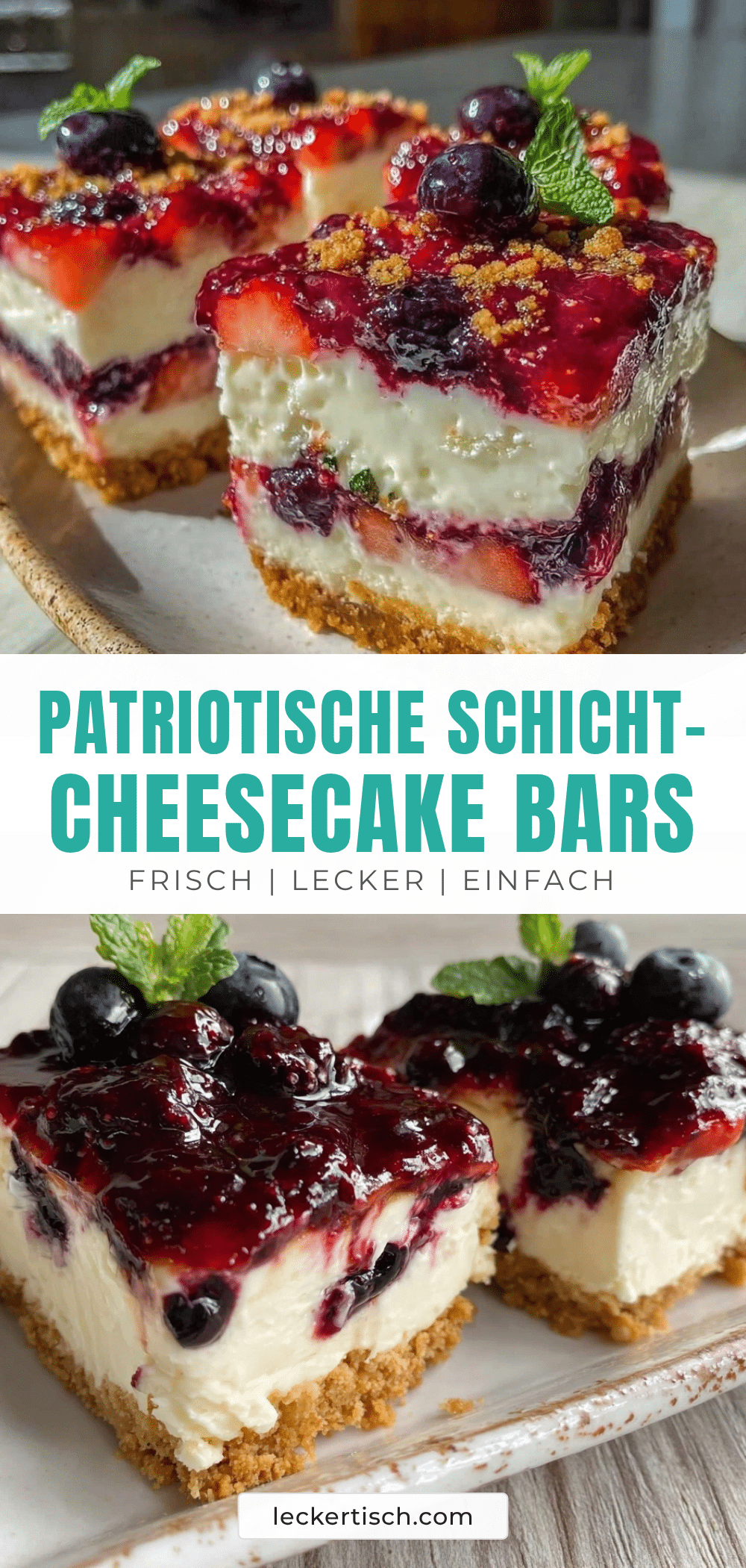 Red White and Blue Schicht-Cheesecake Bars recipe