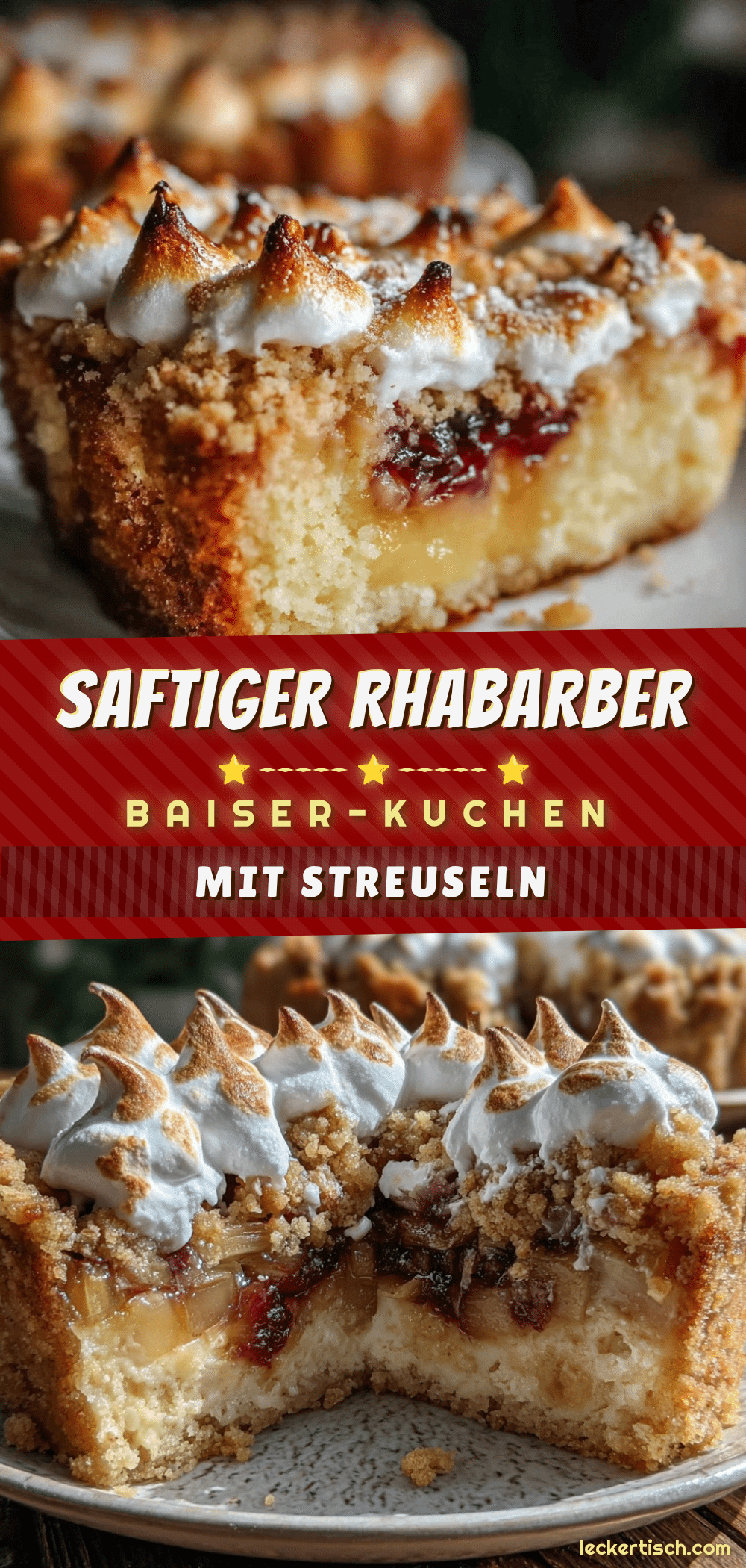 Rhabarber-Baiser-Kuchen recipe