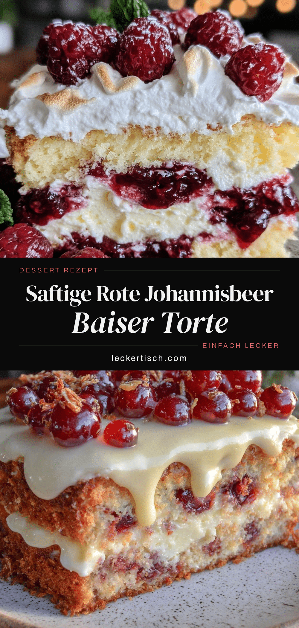 Rote Johannisbeer-Baiser-Torte recipe