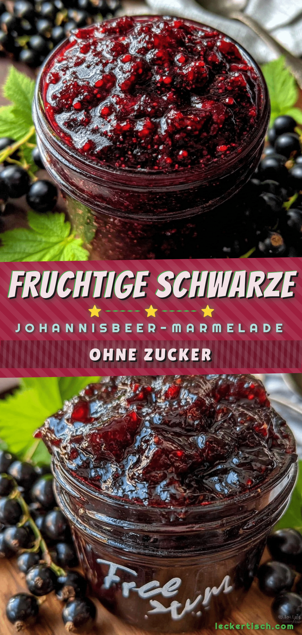 Schwarze Johannisbeer-Marmelade ohne Gelierzucker recipe