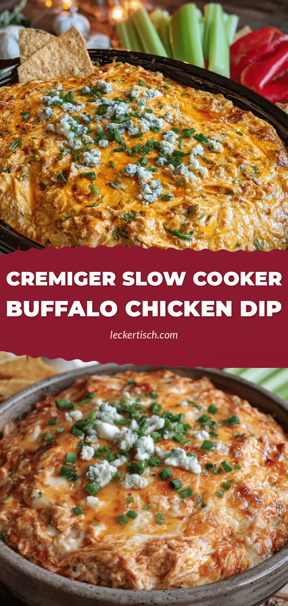 Slow Cooker Buffalo Chicken Dip recipe