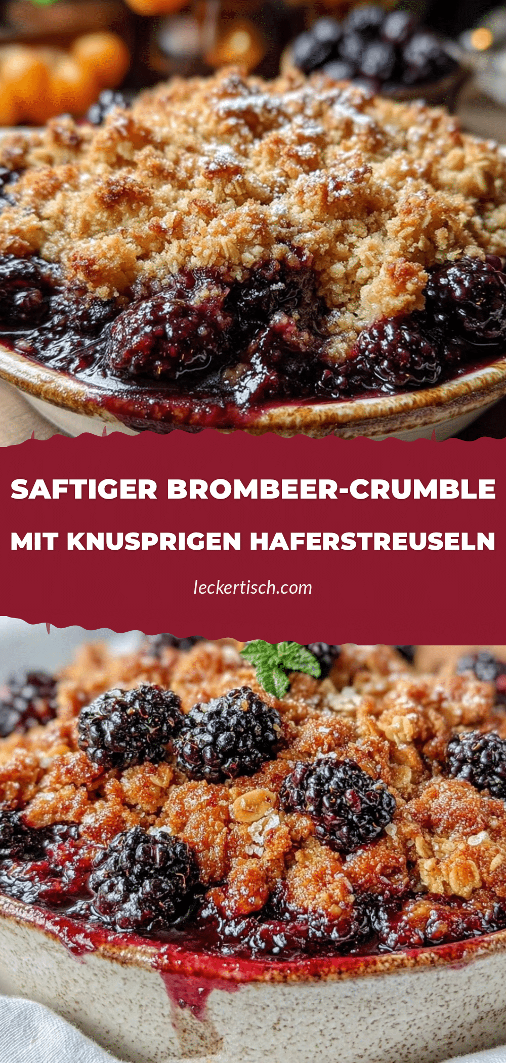 Brombeer-Crumble mit Haferflocken-Streusel recipe