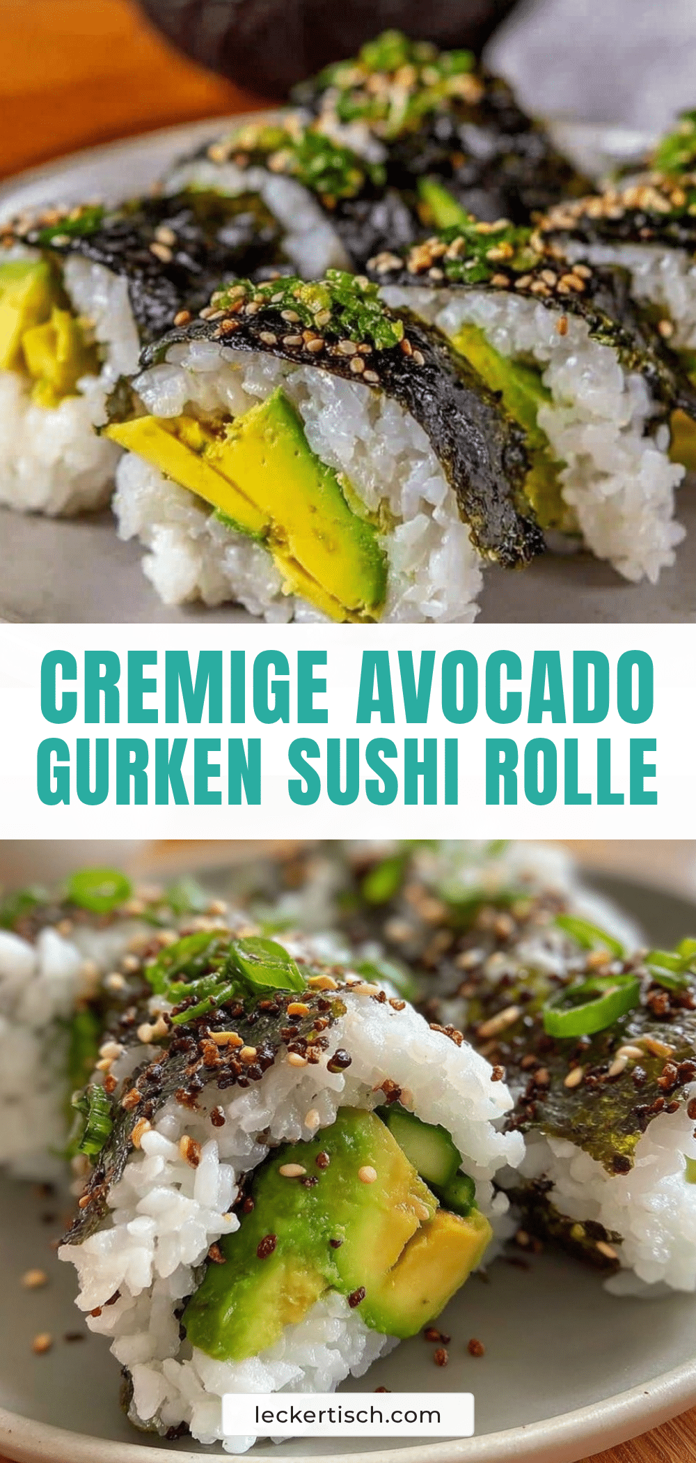 einfache Sushi-Rolle mit Avocado und Gurke recipe