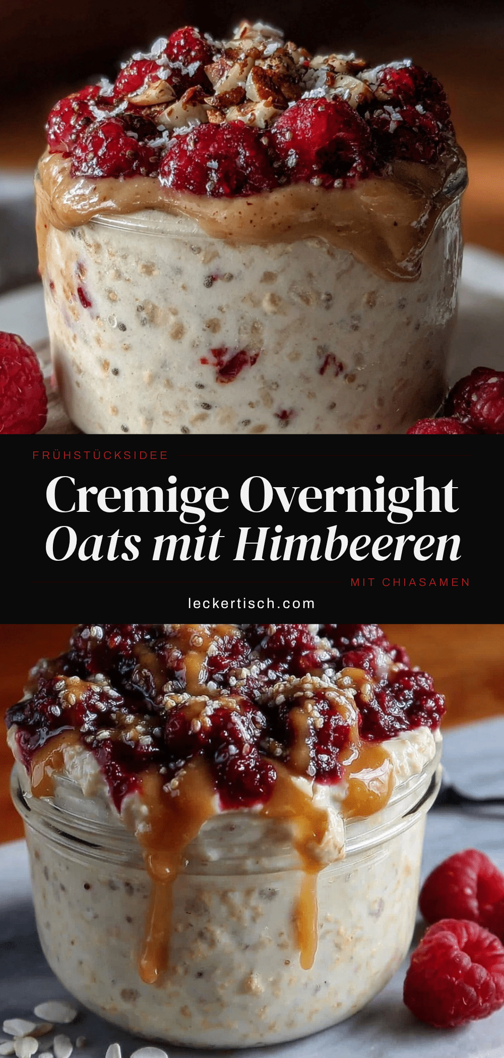 gesunde Overnight-Oats mit Himbeeren recipe
