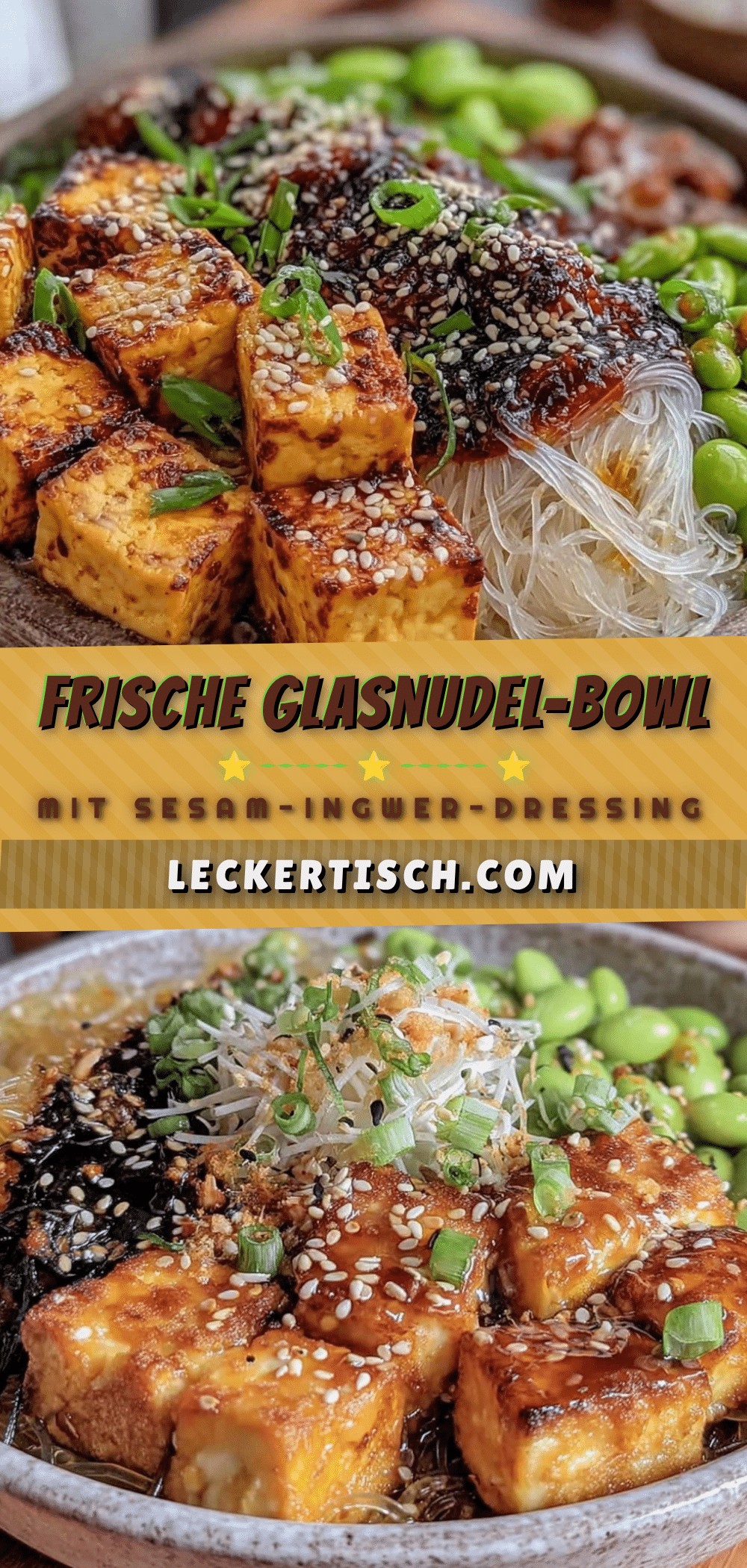 Glasnudel-Bowl mit gegrilltem Tofu recipe