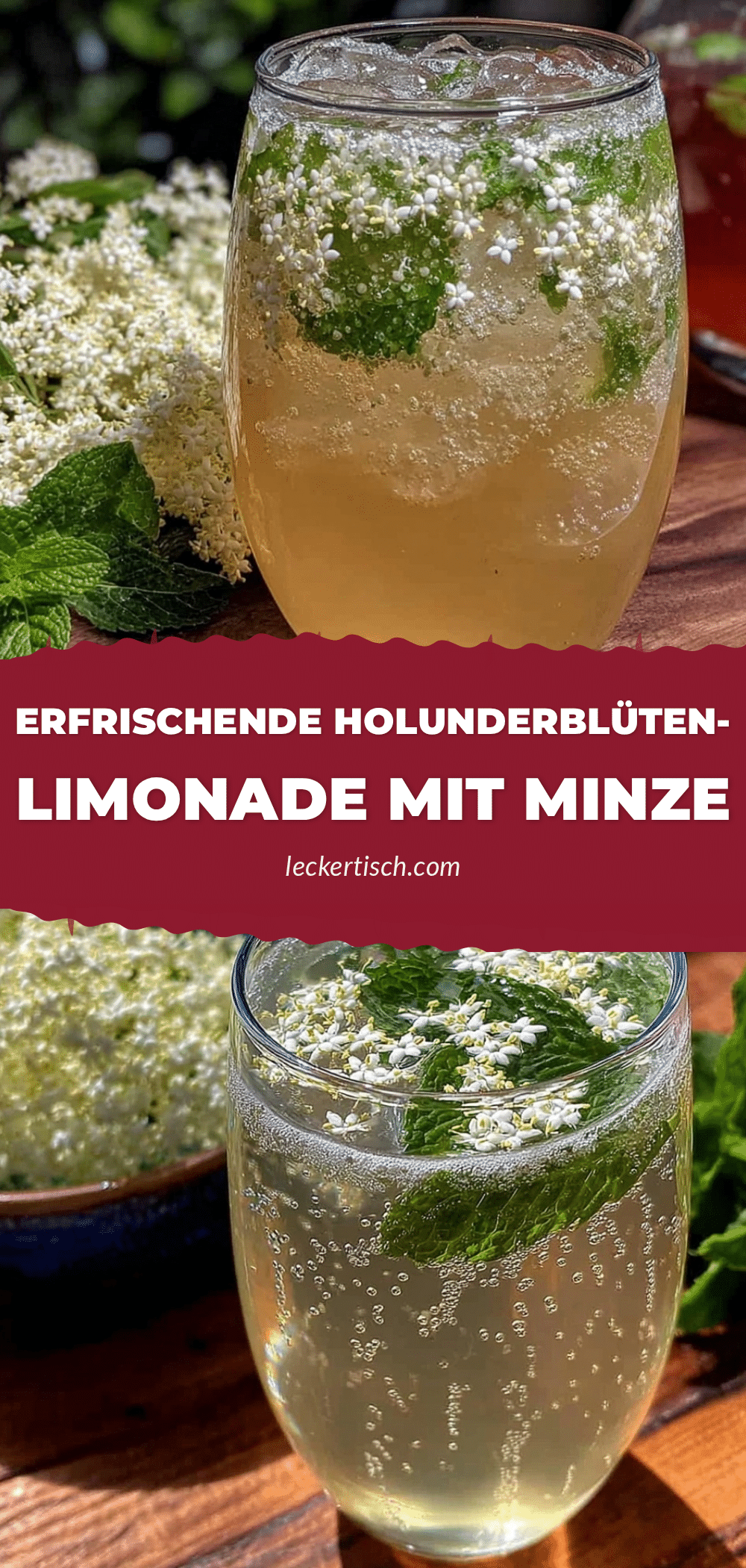 Holunderblüten-Limonade mit Minze recipe