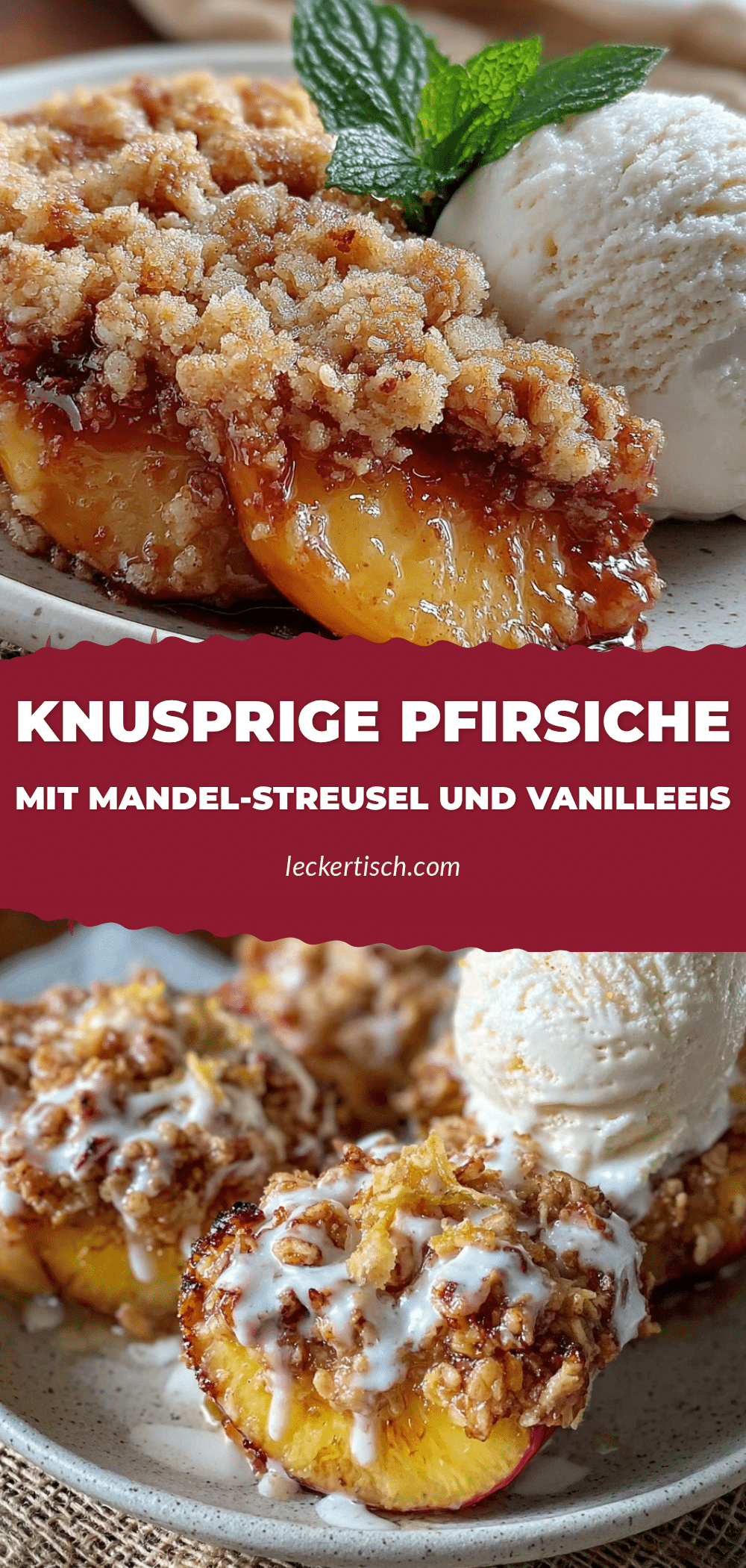 knusprige gebackene pfirsiche recipe