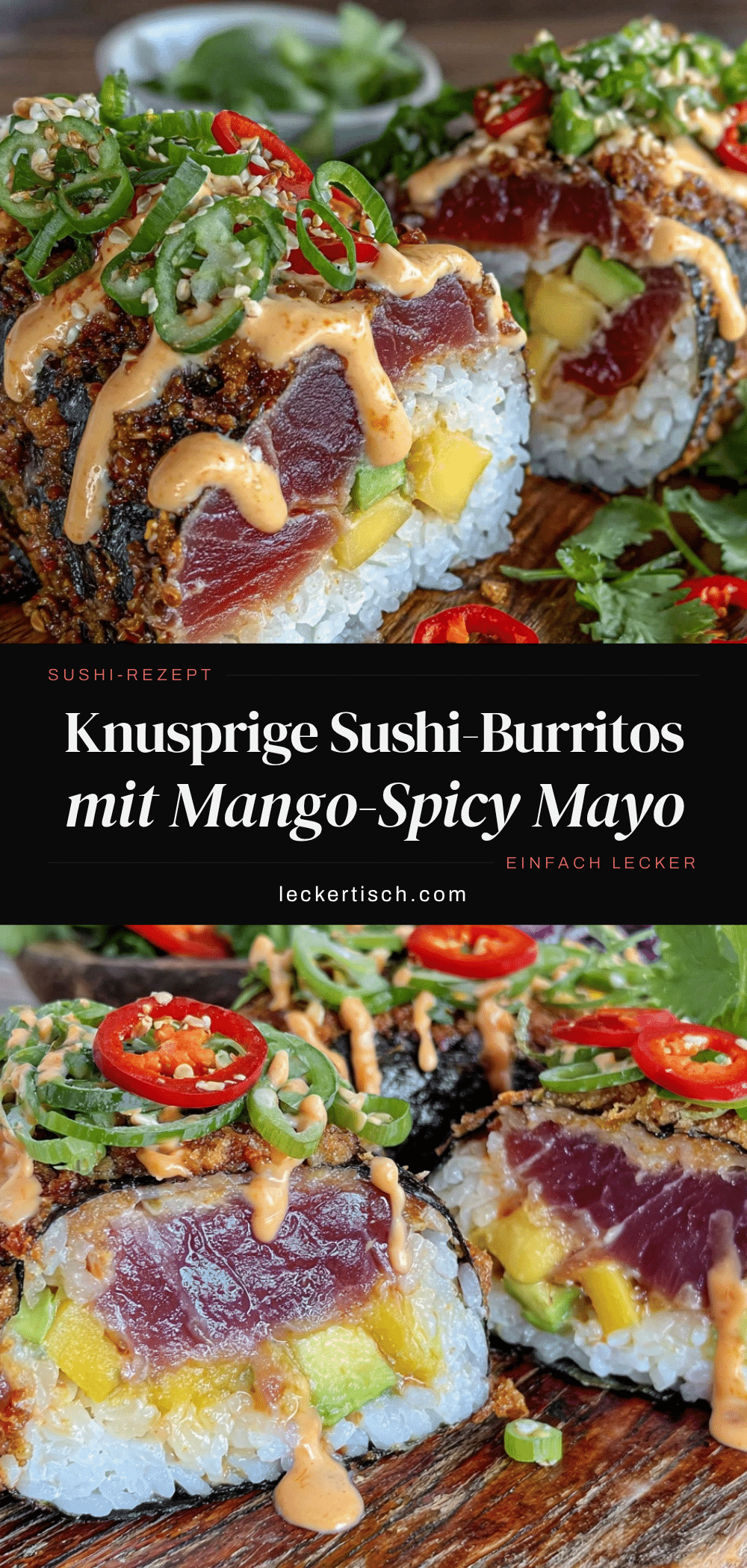 knusprige gebackene sushi-burritos recipe