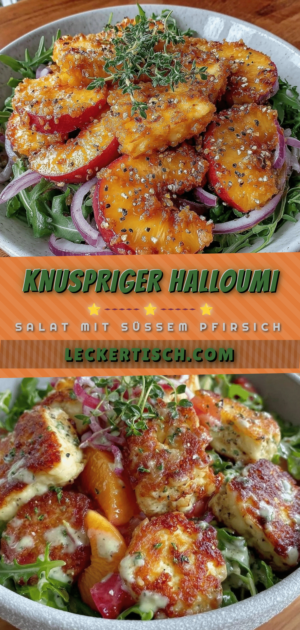 knuspriger Halloumi-Salat recipe