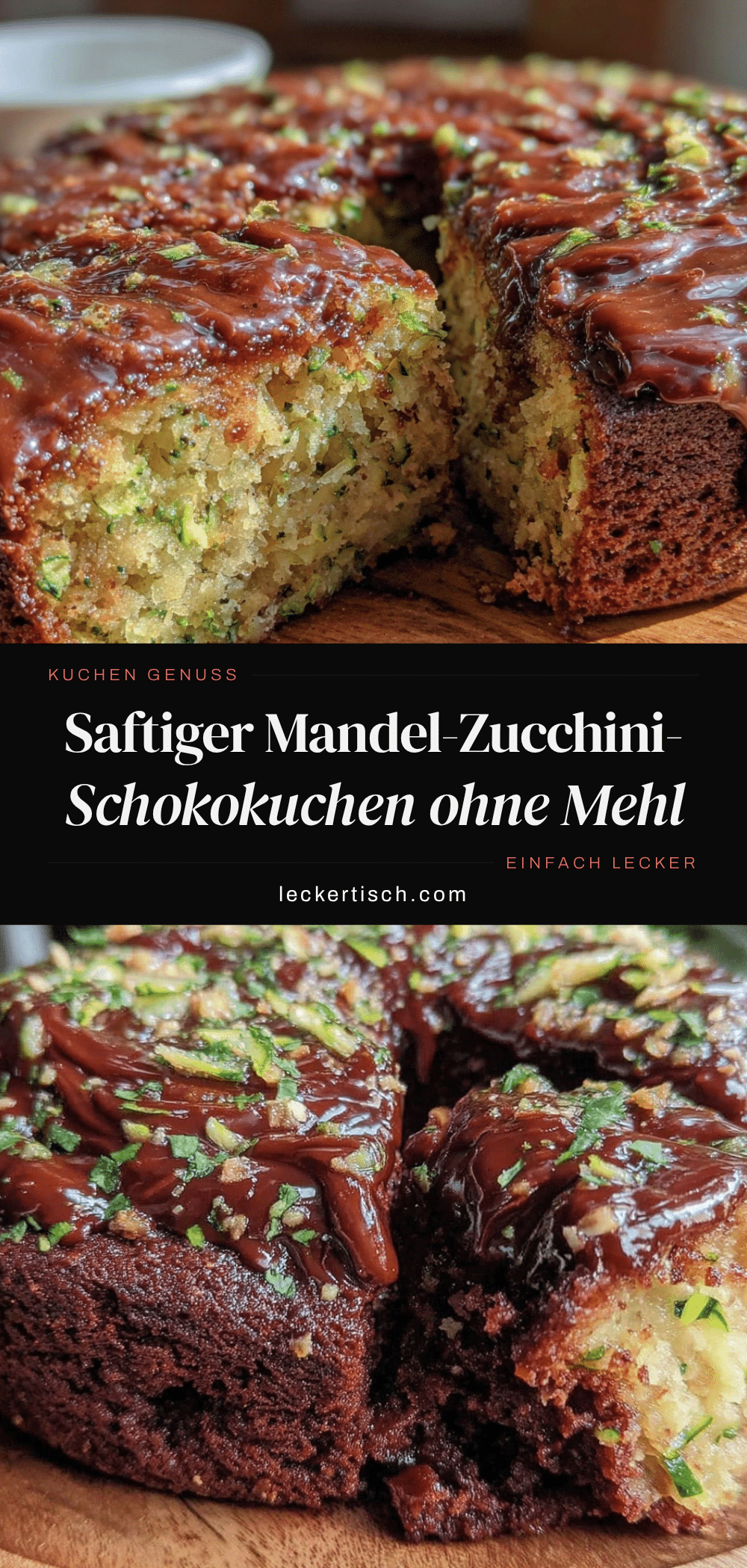 Mandel-Zucchini-Schokokuchen ohne Mehl recipe