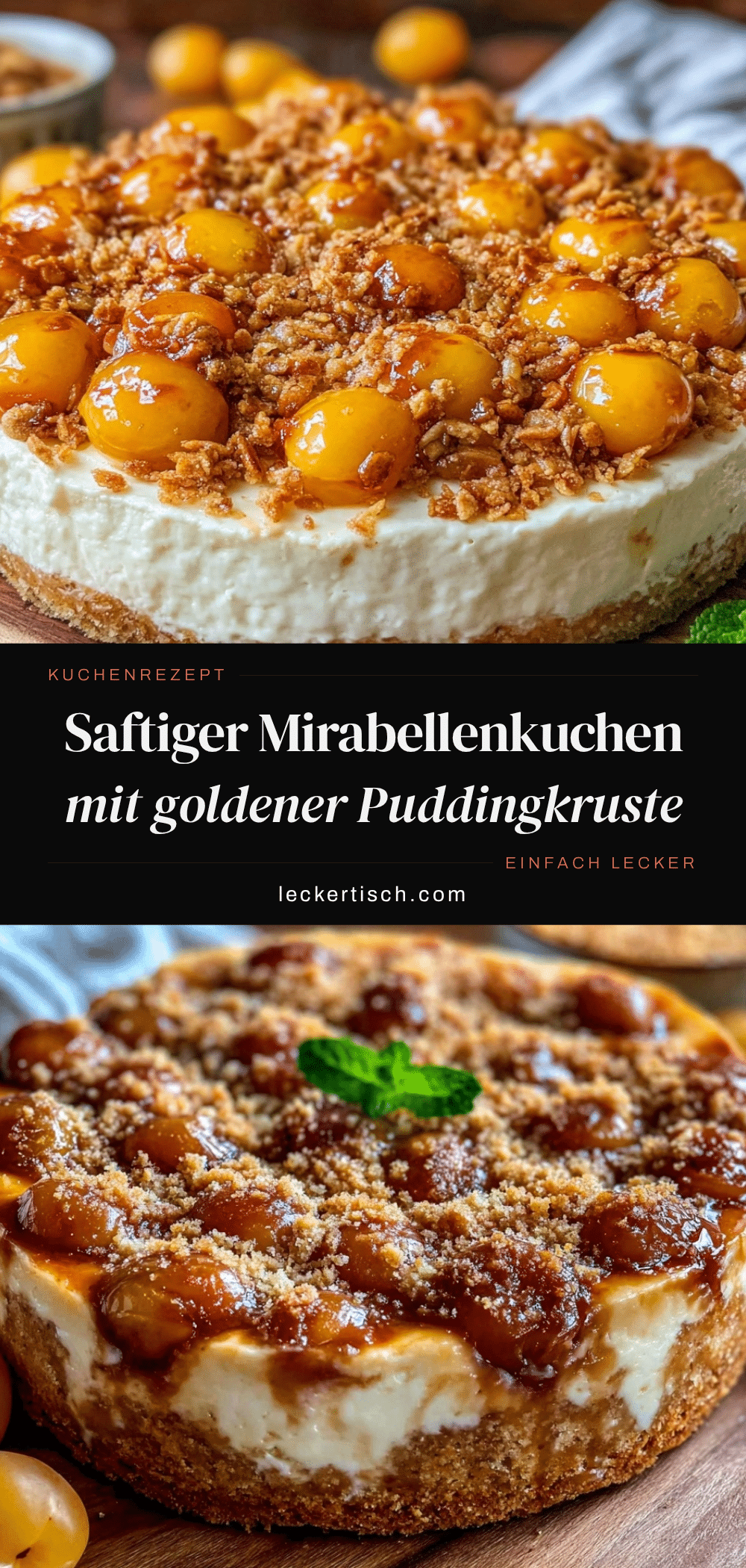 Mirabellenkuchen mit Puddingfüllung recipe