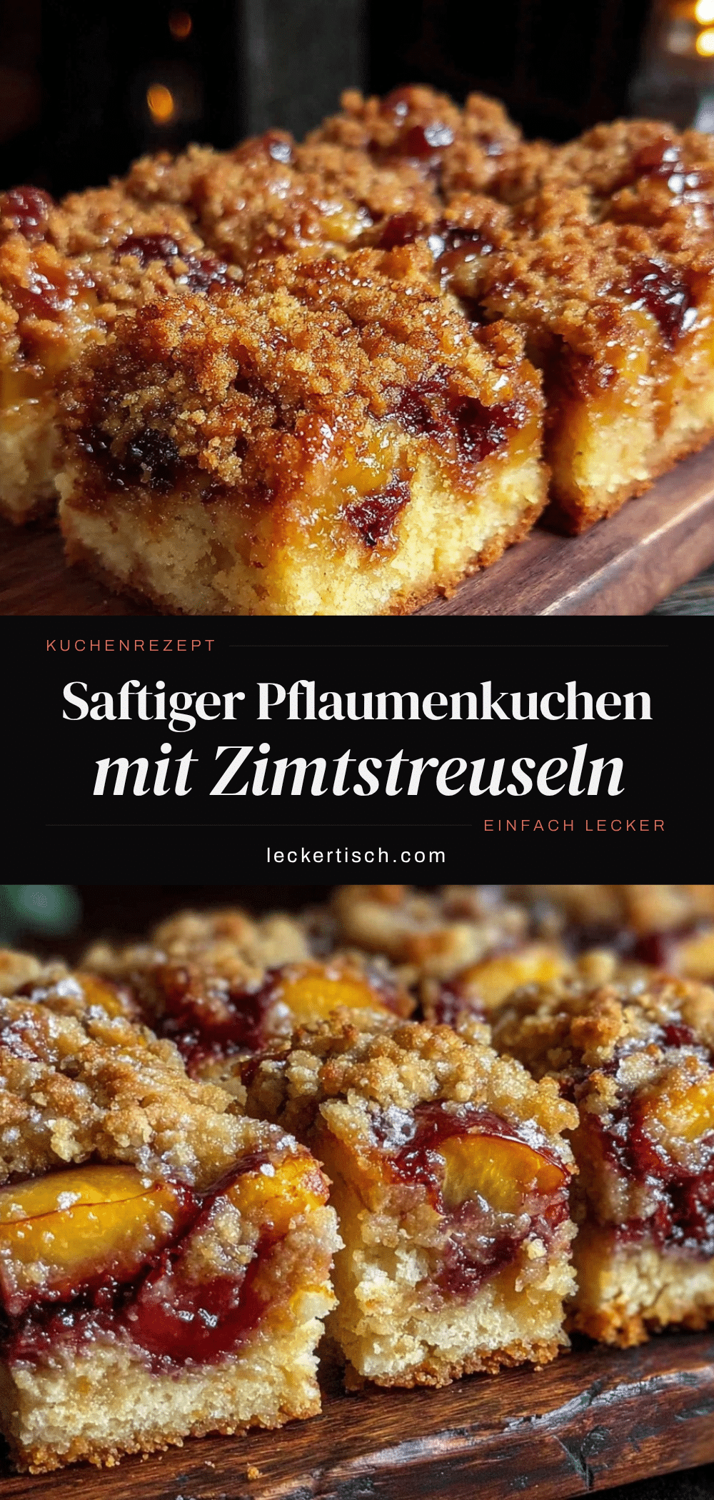 Pflaumenkuchen mit Vanille-Zimtstreuseln recipe