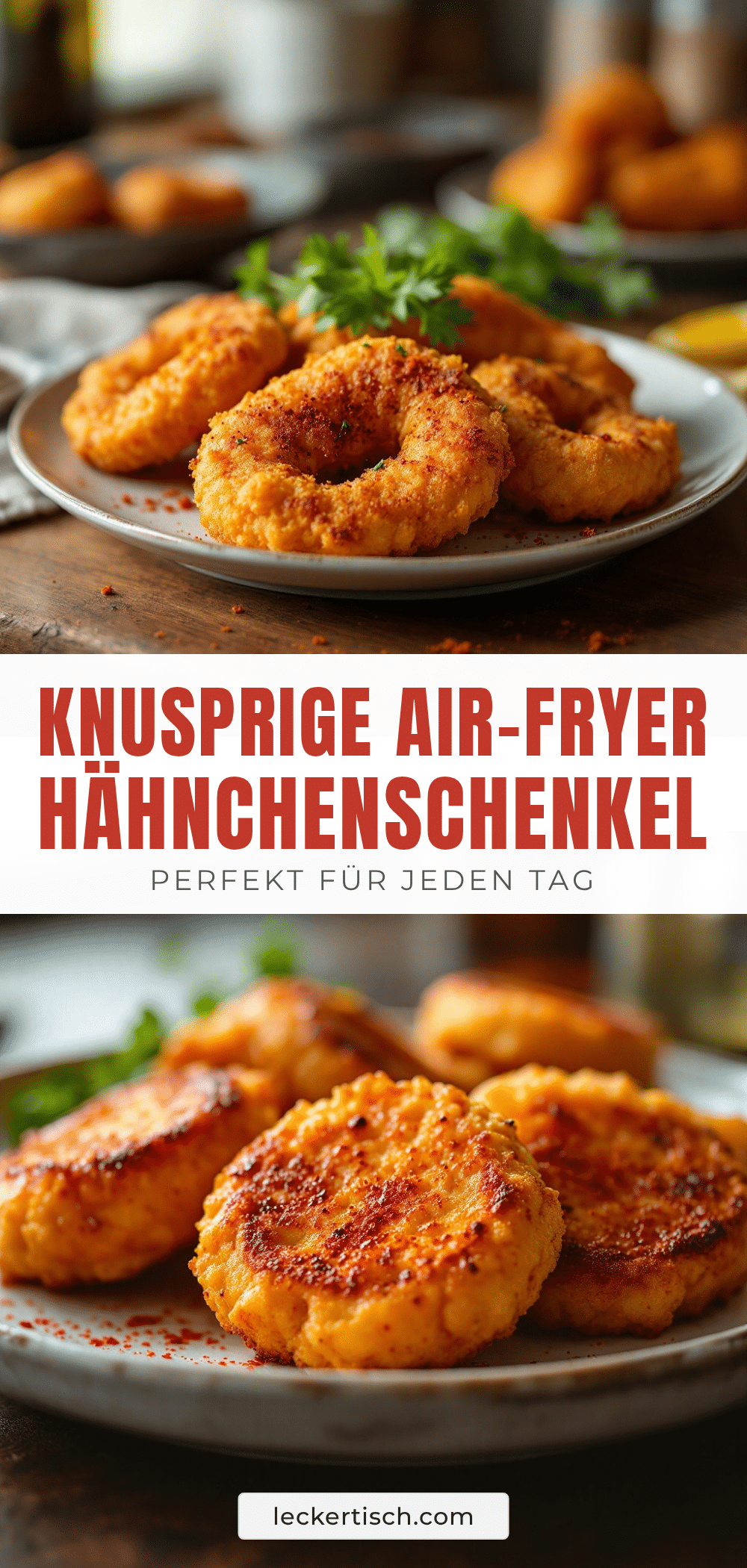 Air-Fryer-Hähnchenschenkel mit Paprika recipe