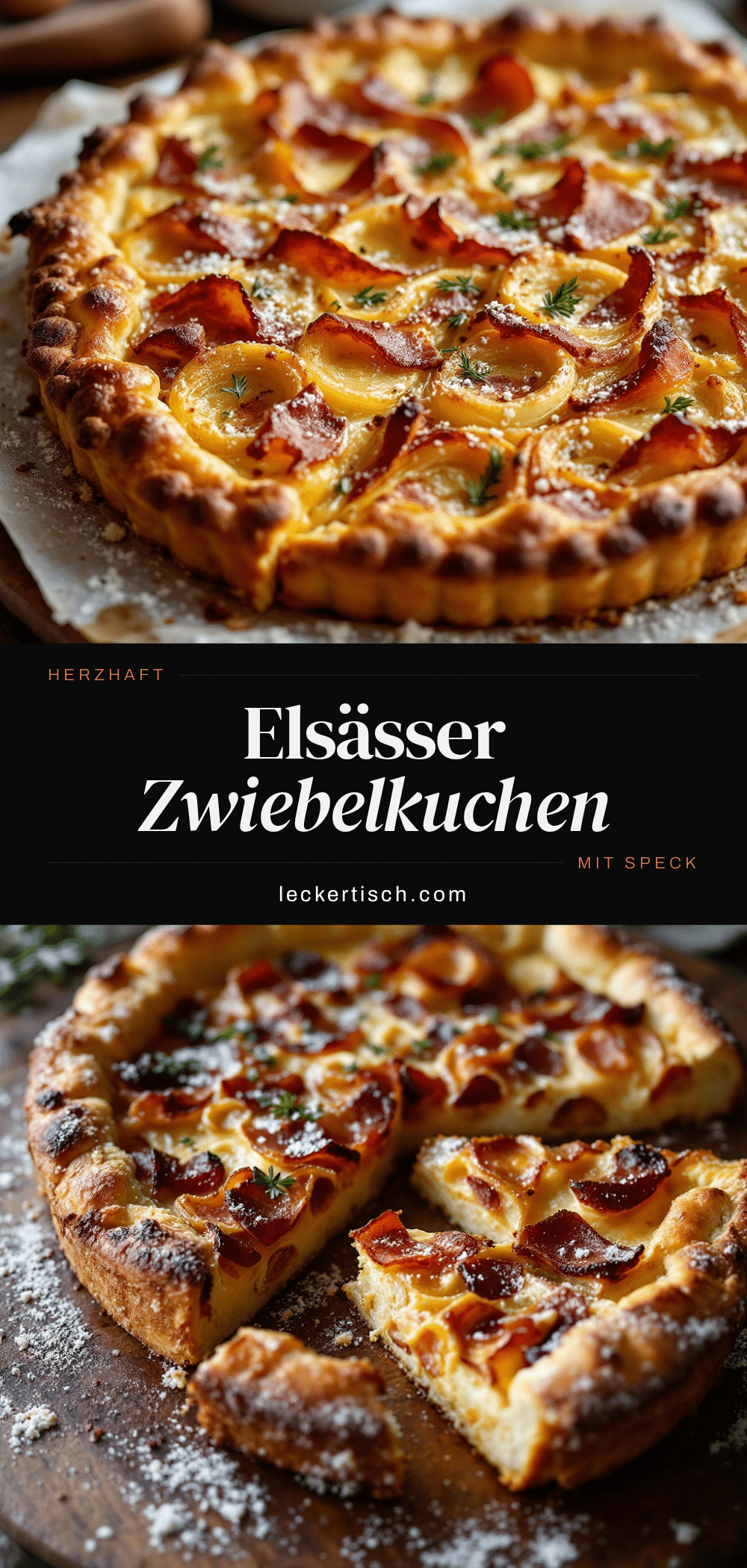 Bester Elsässer Zwiebelkuchen mit Speck und Federweißer recipe