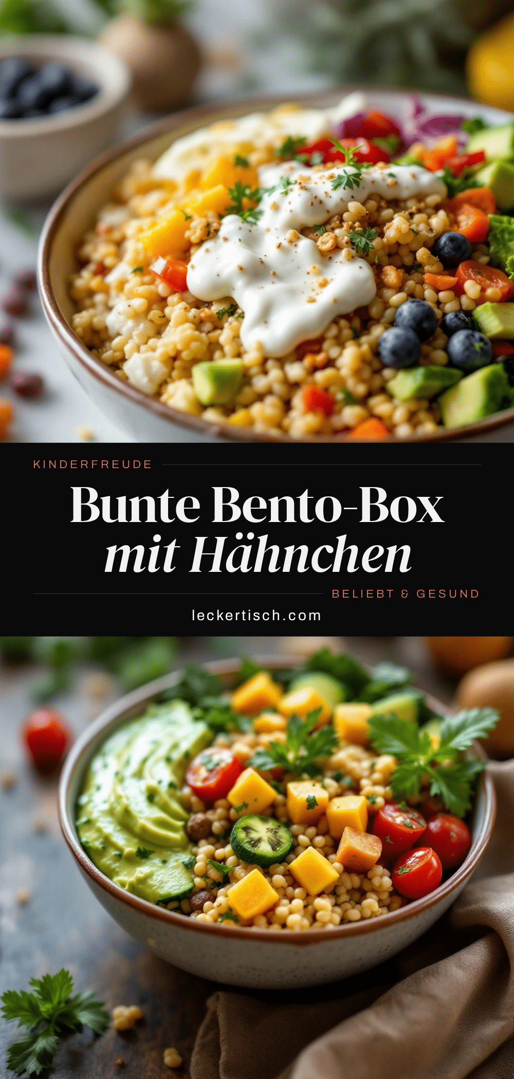 Bunte Bento-Box mit Hähnchen recipe