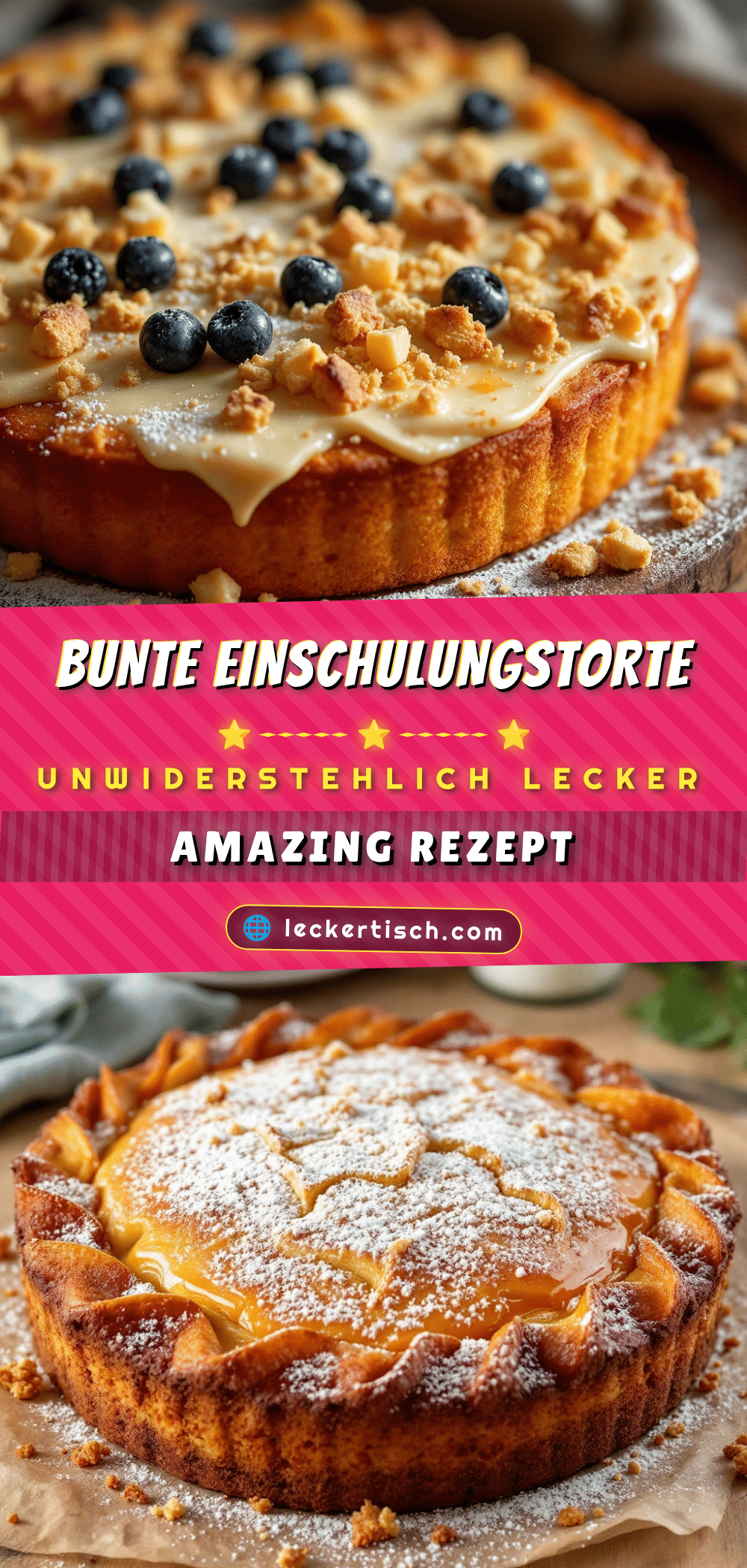 bunte Schultüten-Torte zur Einschulung recipe