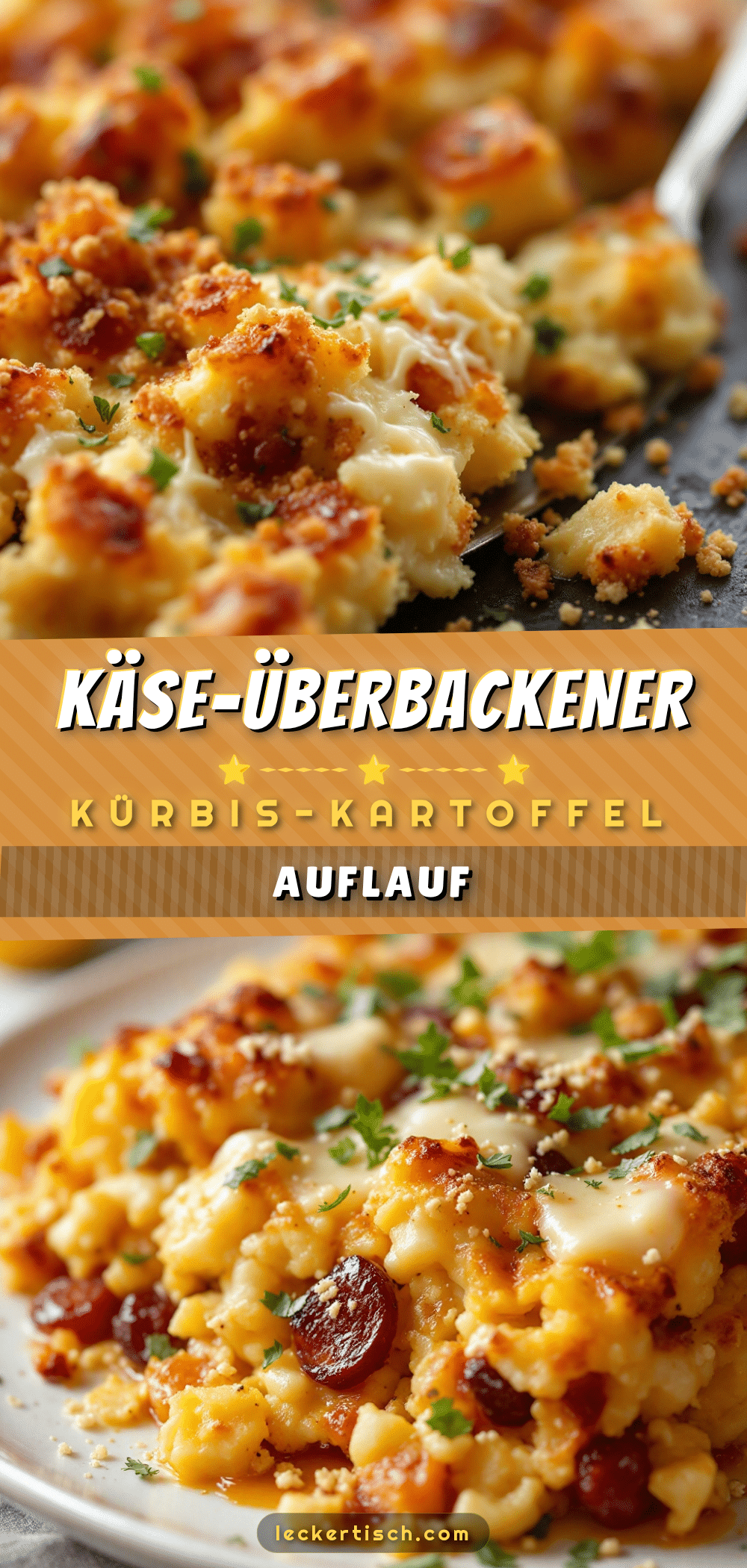 Cremiger Kürbis-Kartoffel-Auflauf mit Käse recipe