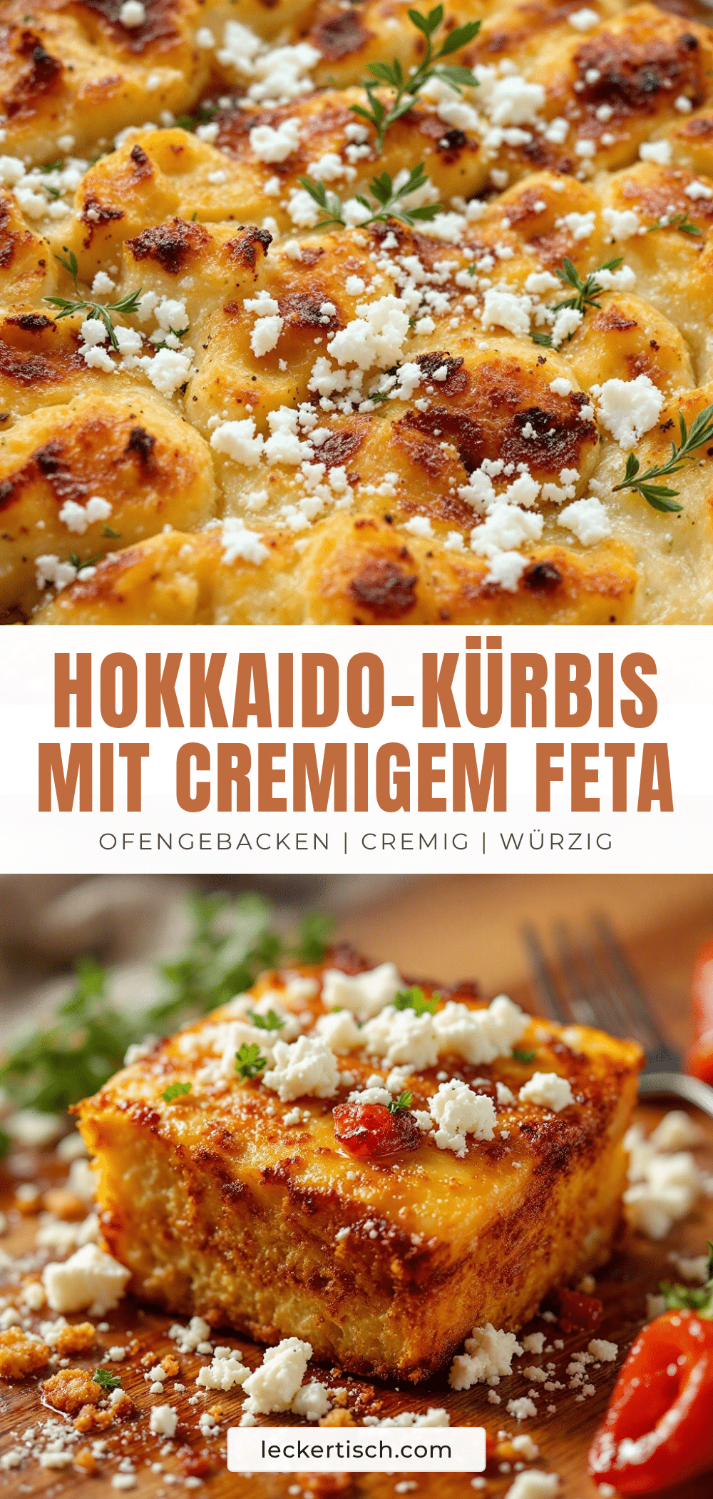 cremiger ofengebackener hokkaido-kürbis mit feta recipe