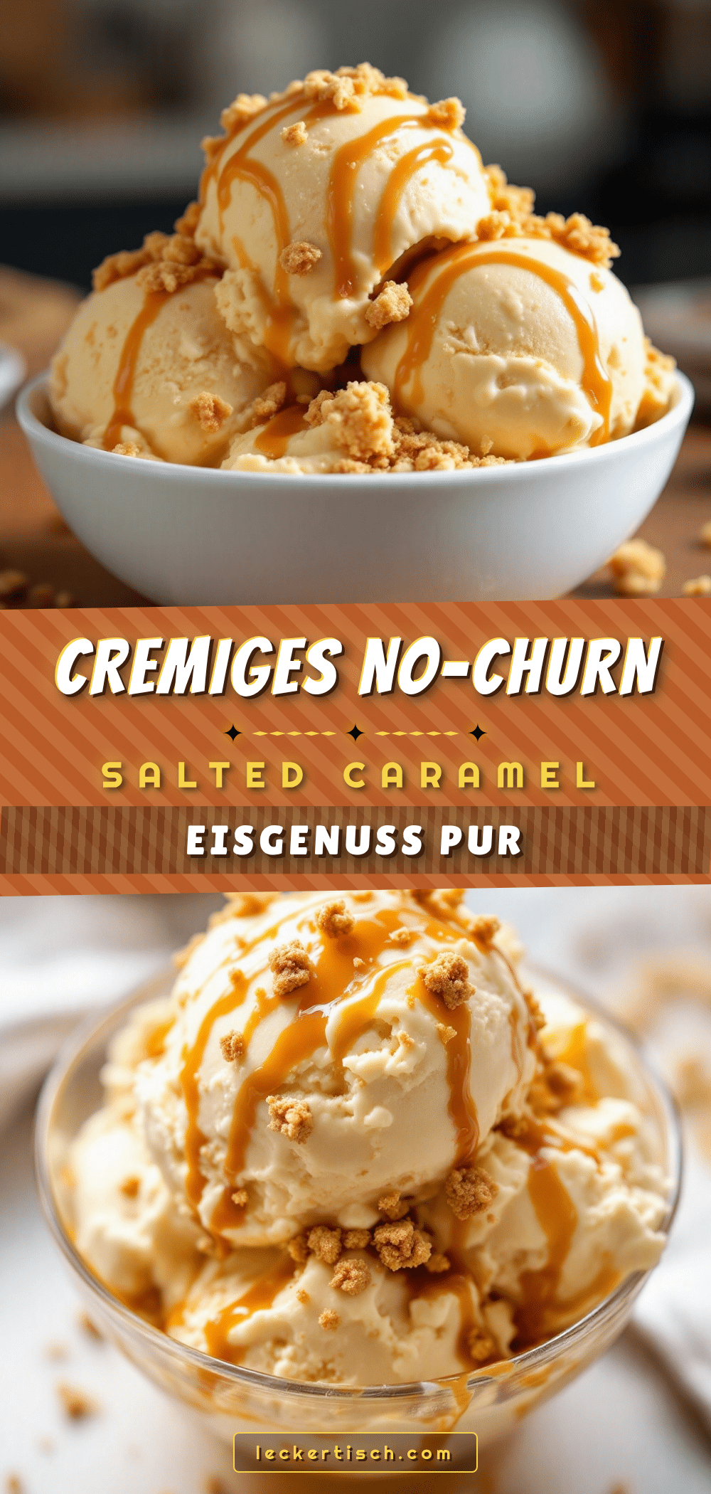 Cremiges No-Churn Salted Caramel Eis recipe
