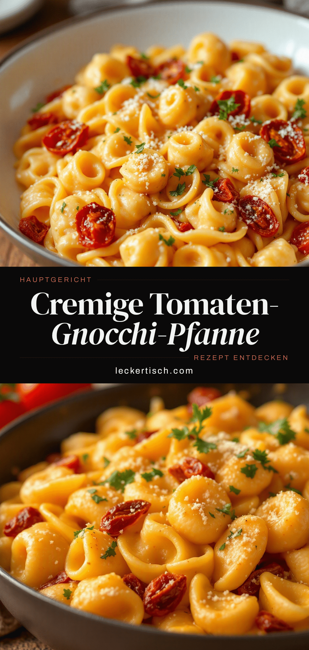 Cremiges Sonnengetrocknete-Tomaten Gnocchi-Pfannengericht recipe