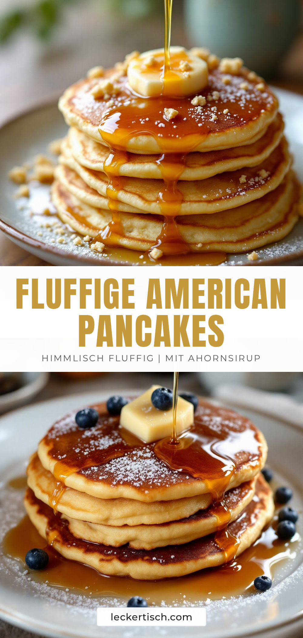 fluffige American Pancakes mit Ahornsirup recipe