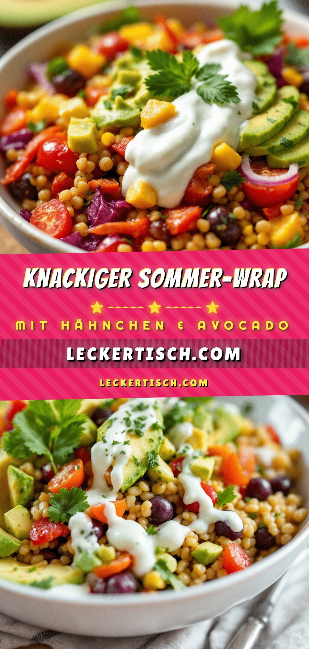 frischer sommer-wrap mit hähnchen und avocado recipe