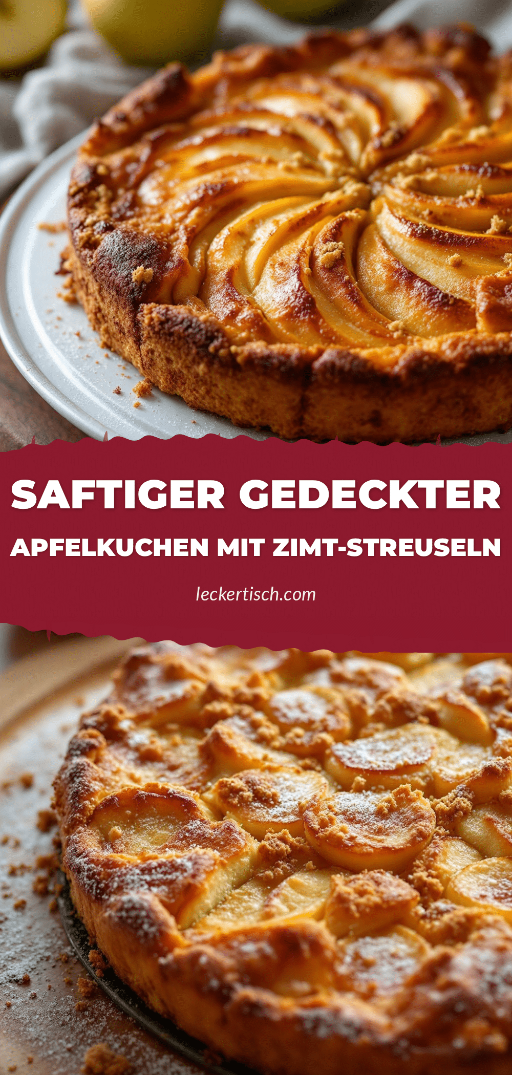 gedeckter Apfelkuchen mit Zimt-Streuseln recipe